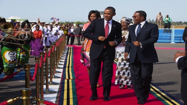 US President Obama in Tanzania in 2013