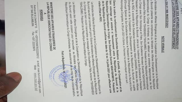 Burundi President Evariste Ndayishimiye to visit DRC Felix Tshisekedi