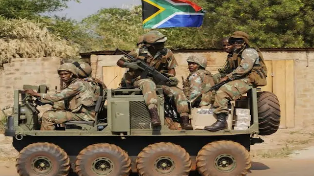 South Africa National Defense Force troops in DRC in February  2024