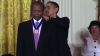 Sidney Poitier receiving Medal of Honor from US President Barack Obama, in 2009